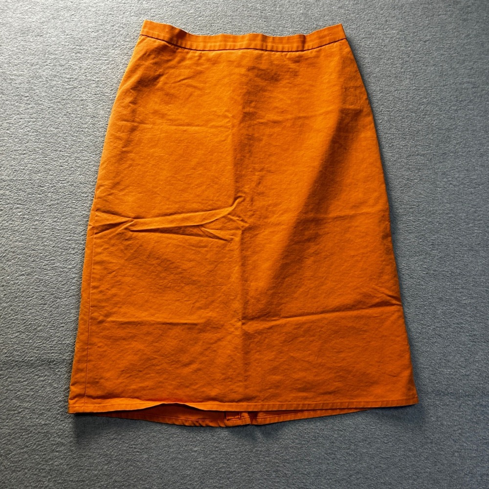 Pencil Skirt Womens Size Medium Orange Knee Length Career YEOHLEE‎ New York